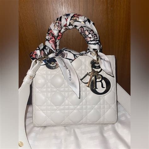 dior scarf bag handles